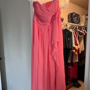 David’s Bridal Bridesmaids dress-Coral